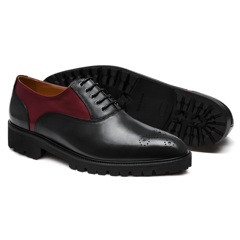 Oxfords - black & oxblood leather