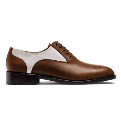 Oxfords - brown & white leather