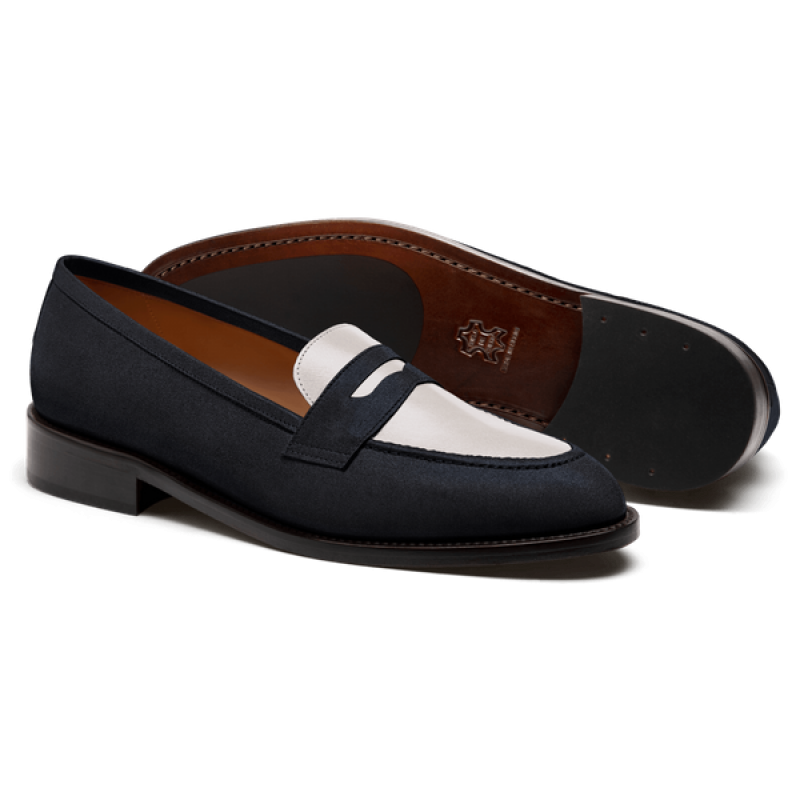 Penny Loafers - blue suede