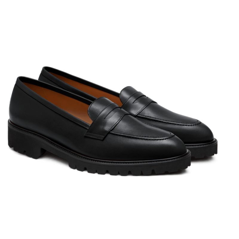 Penny Loafers - black italian calf leather