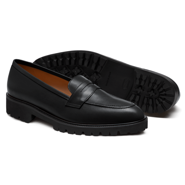 Penny Loafers - black italian calf leather