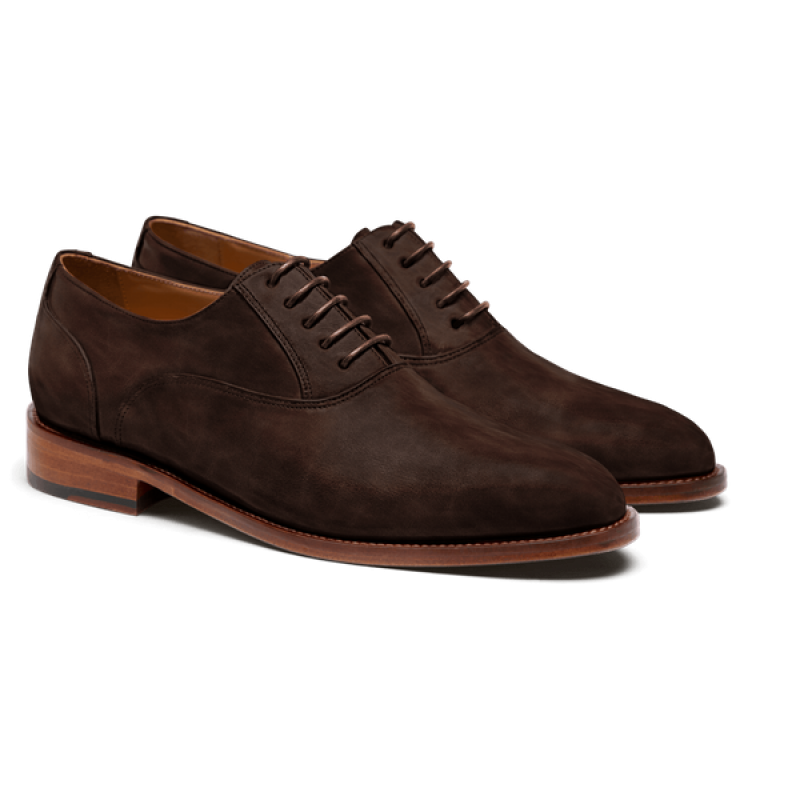 Oxford shoes - brown waxed leather