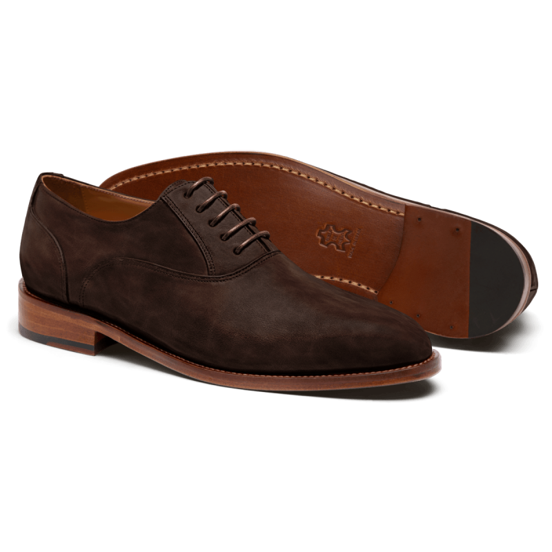 Oxford shoes - brown waxed leather