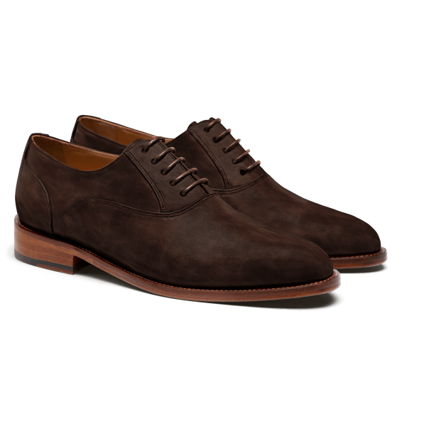 Oxford shoes - brown waxed leather