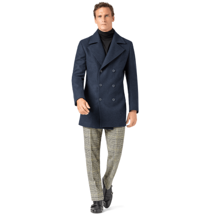 Blue Wool Pea Coat