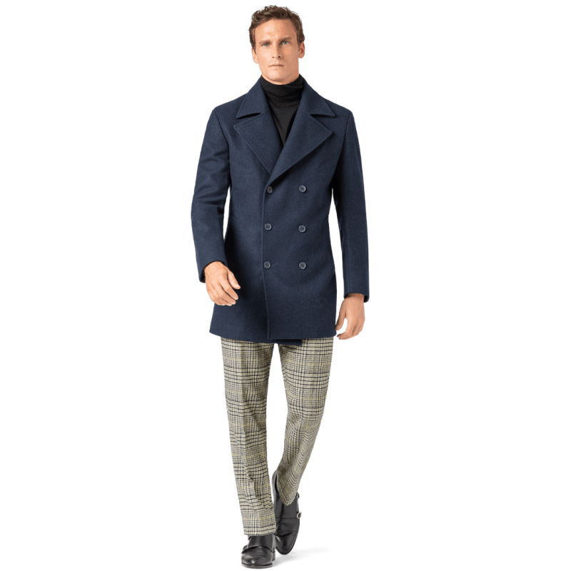 Blue Wool Pea Coat