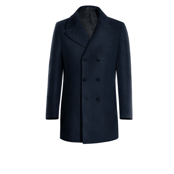 Blue Wool Pea Coat