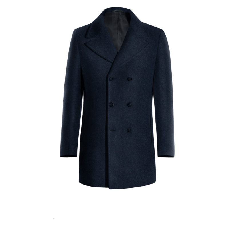 Blue Wool Pea Coat