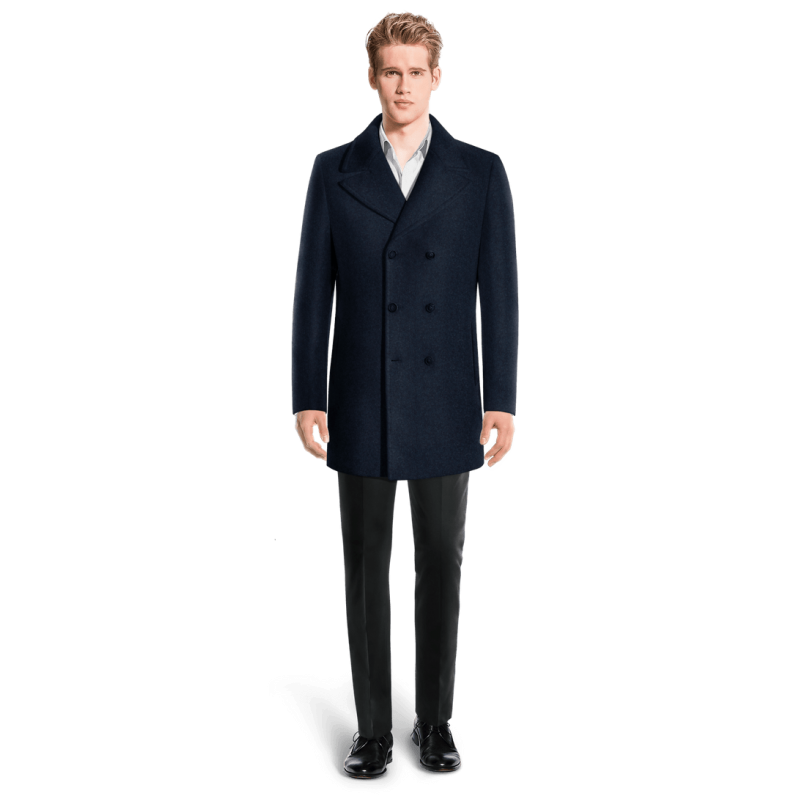 Blue Wool Pea Coat