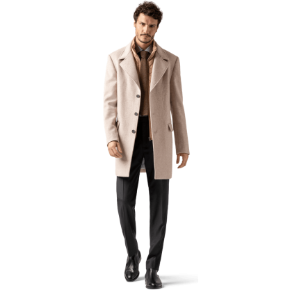 Beige Coat with removable padded piece