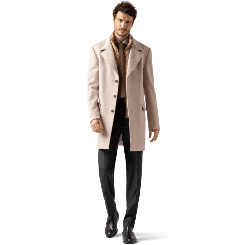 Beige Coat with removable padded piece