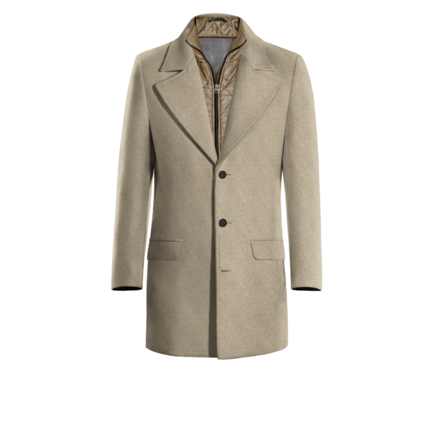 Beige Coat with removable padded piece