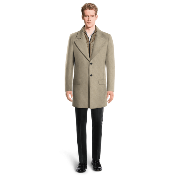 Beige Coat with removable padded piece