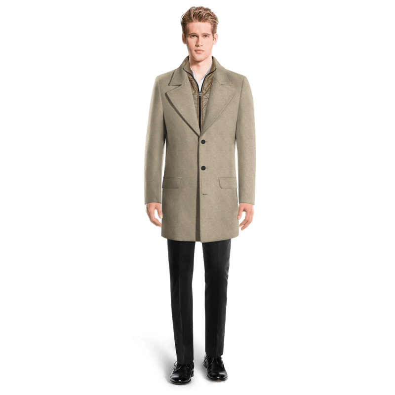 Beige Coat with removable padded piece