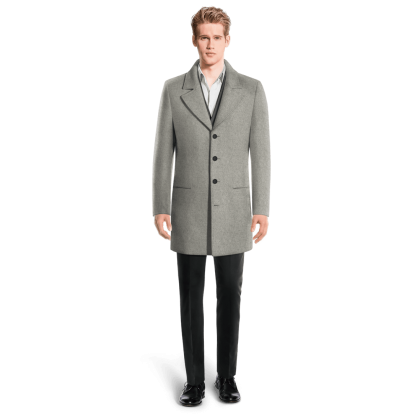 Grey Unlined Overcoat