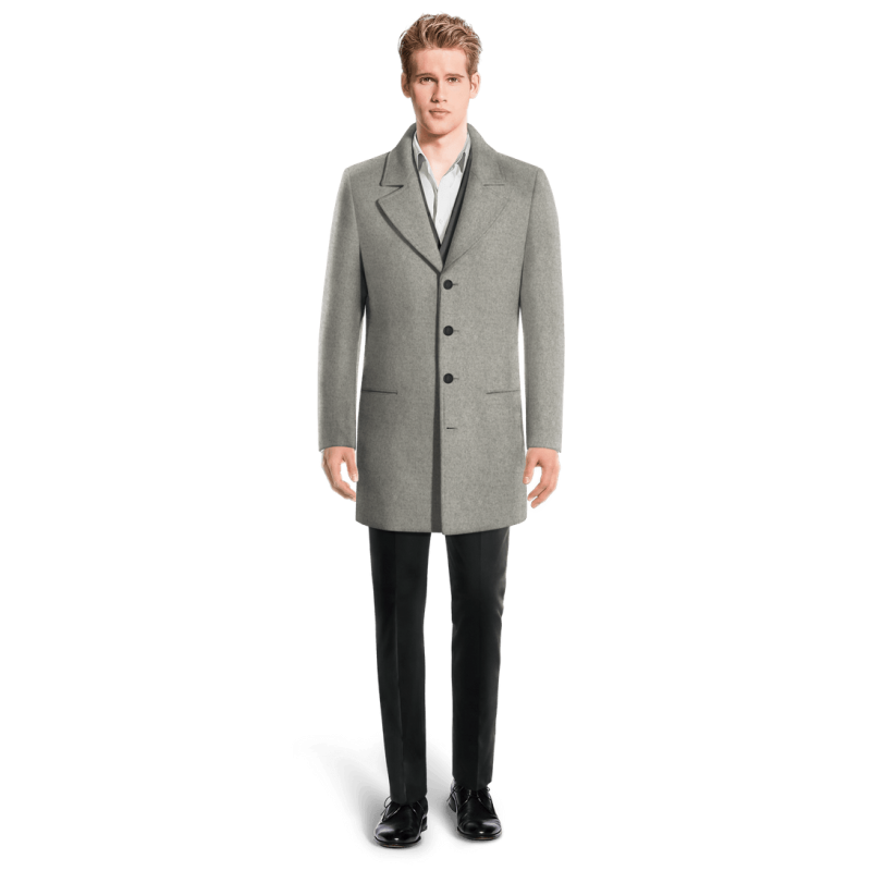 Grey Unlined Overcoat