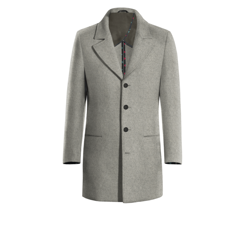 Grey Unlined Overcoat