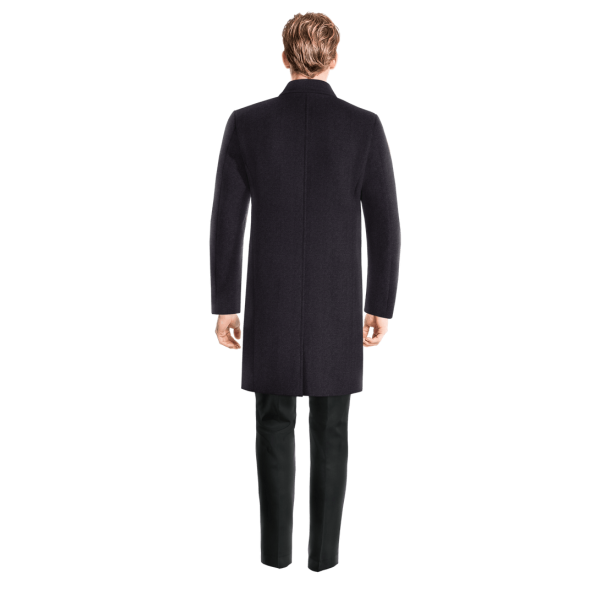 Blue Long Overcoat with removable padded piece