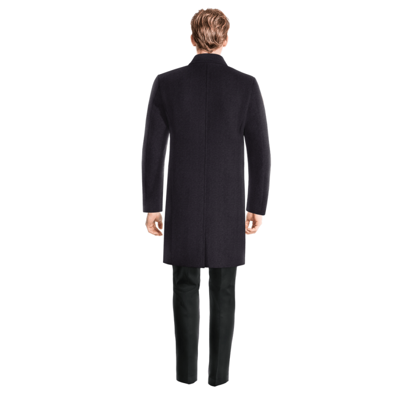 Blue Long Overcoat with removable padded piece