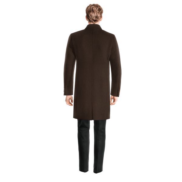 Brown Long Overcoat with removable padded piece