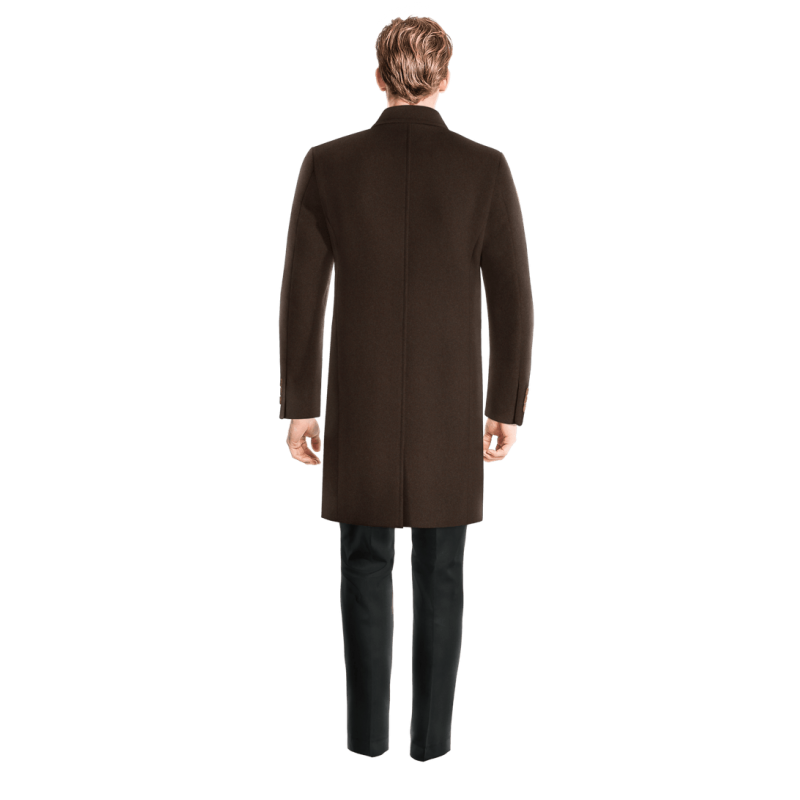 Brown Long Overcoat with removable padded piece