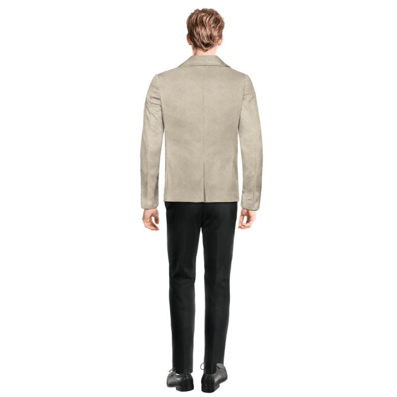 Unlined beige linen Field jacket