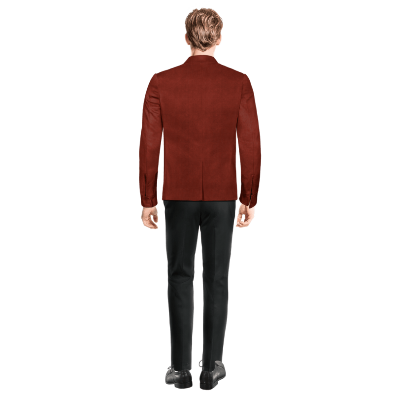 Lapeled red Corduroy jacket