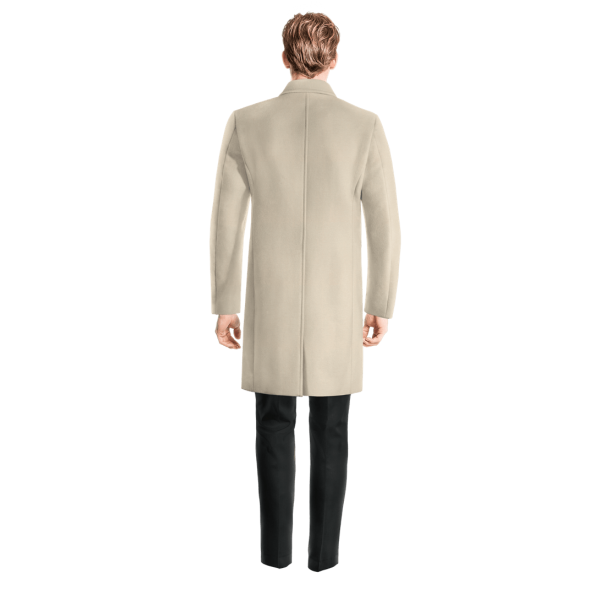 Beige Long Unlined Overcoat