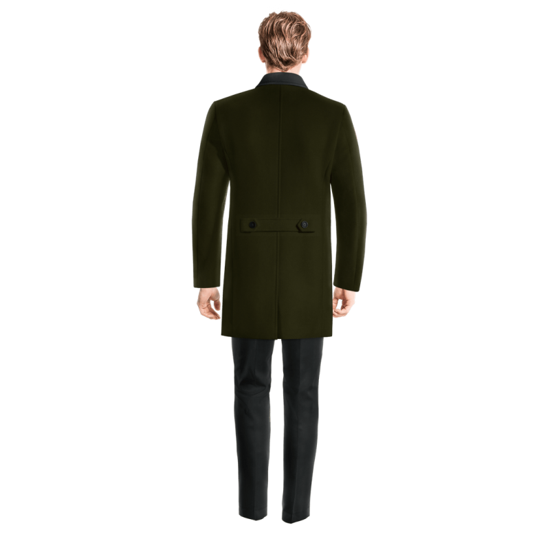 Green Overcoat with contrasted Collar