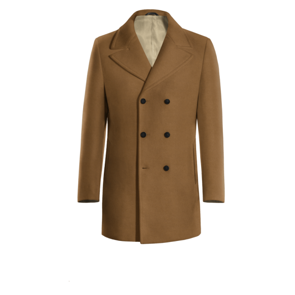 Camel Pure wool Pea Jacket