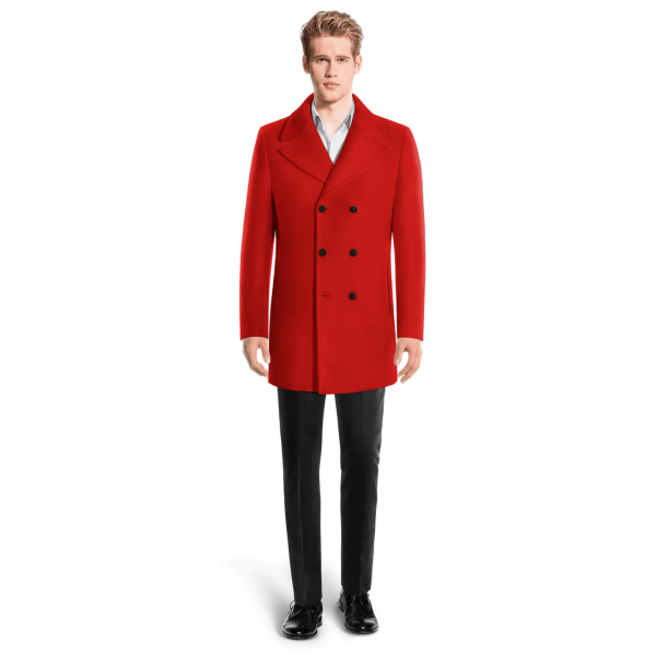 Intense Red Peacoat