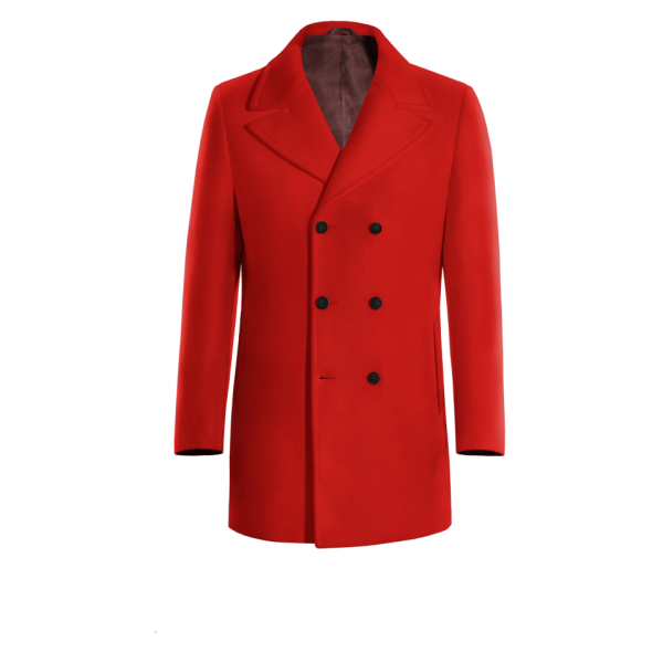 Intense Red Peacoat