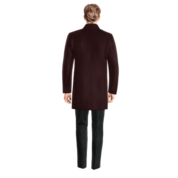 Burgundy Double Breasted Coat