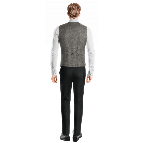 Light Grey rustic Tweed Vest