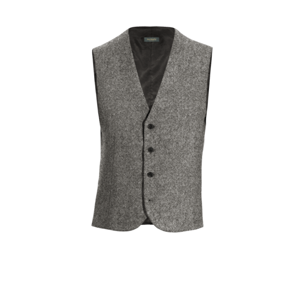 Light Grey rustic Tweed Vest