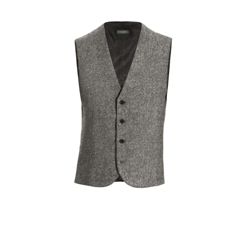 Light Grey rustic Tweed Vest