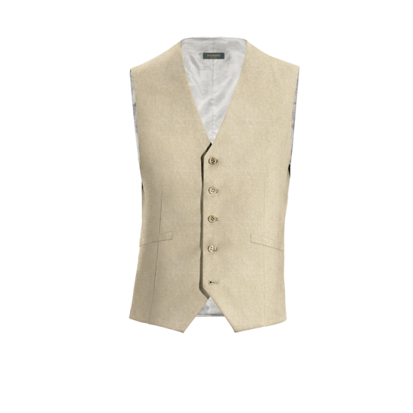 Sand linen Vest