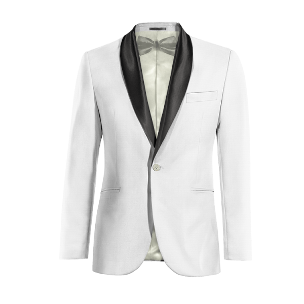 White shawl lapel 1 button Tux Jacket