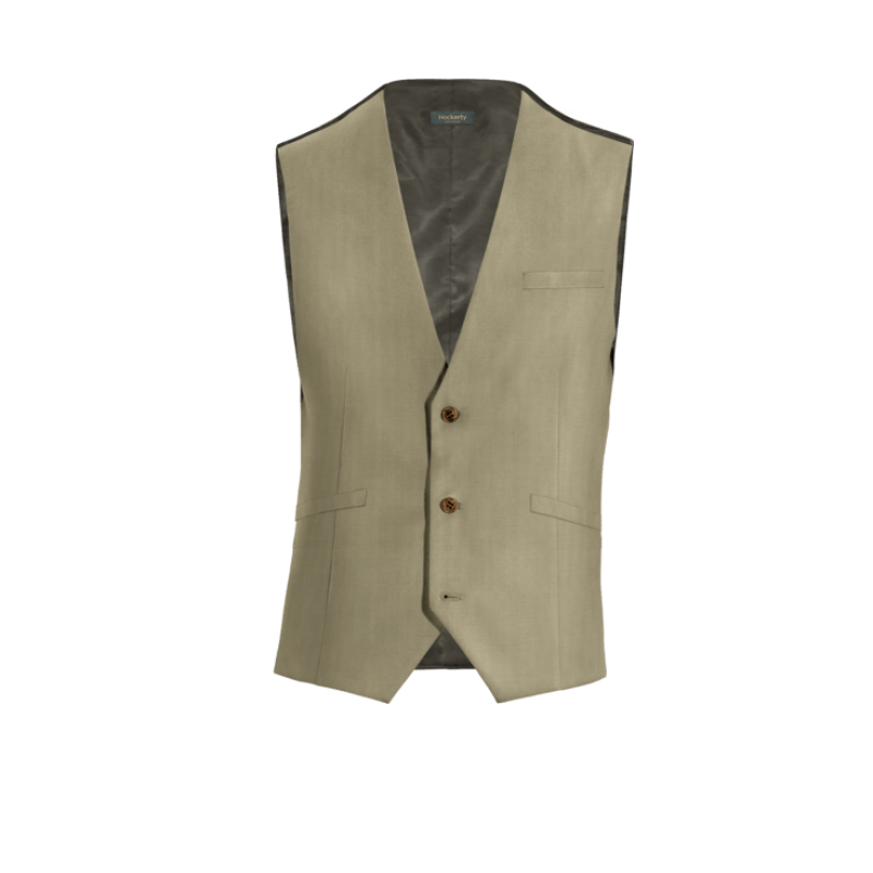 Dark Beige wool Vest