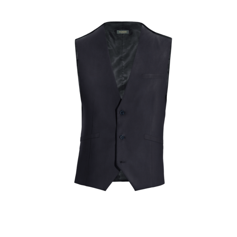 Blue Merino Wool Vest