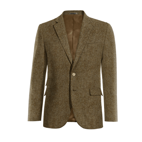 Brown Tweed Blazer with elbow patches