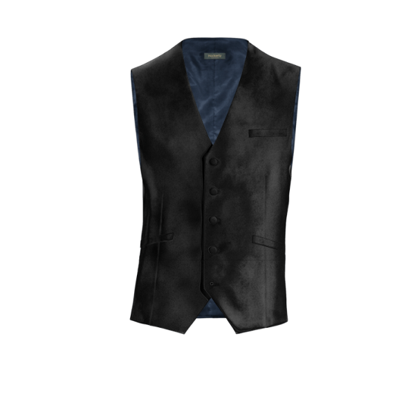 Black Velvet Vest