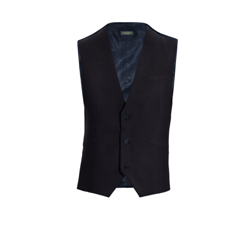 Blue Wool Blends Vest