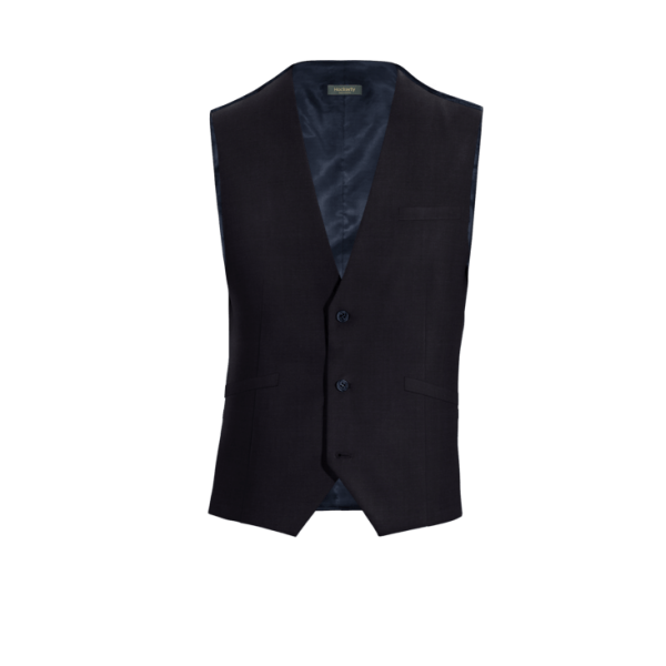 Blue Wool Blends Vest