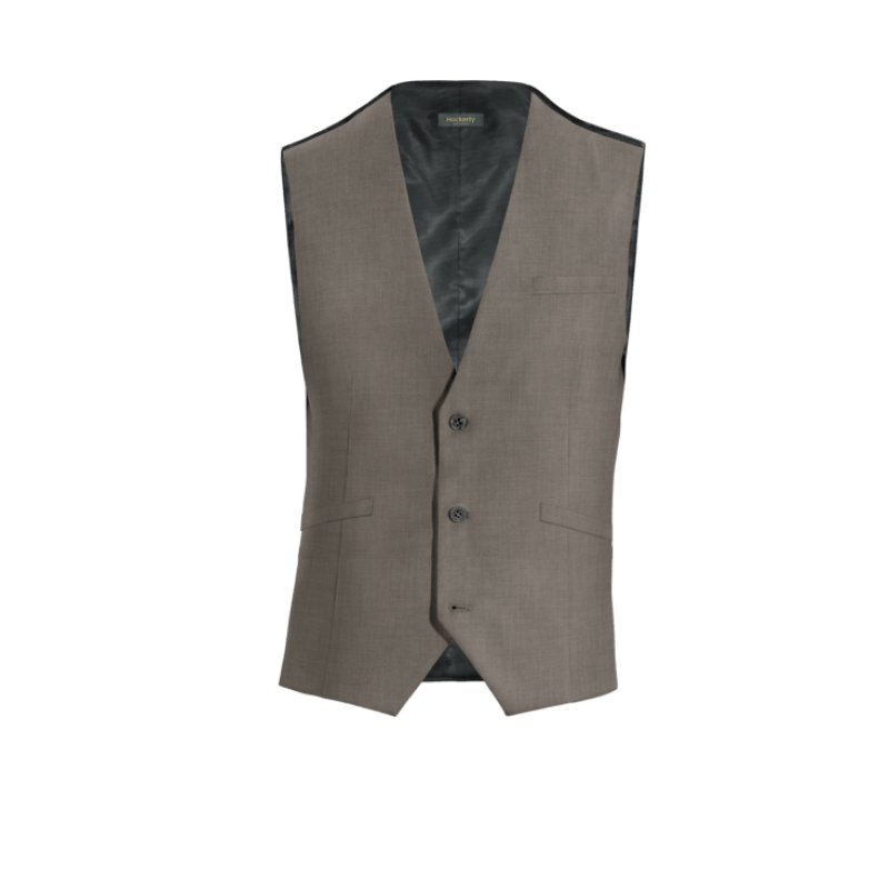 Grey Wool Blends Vest