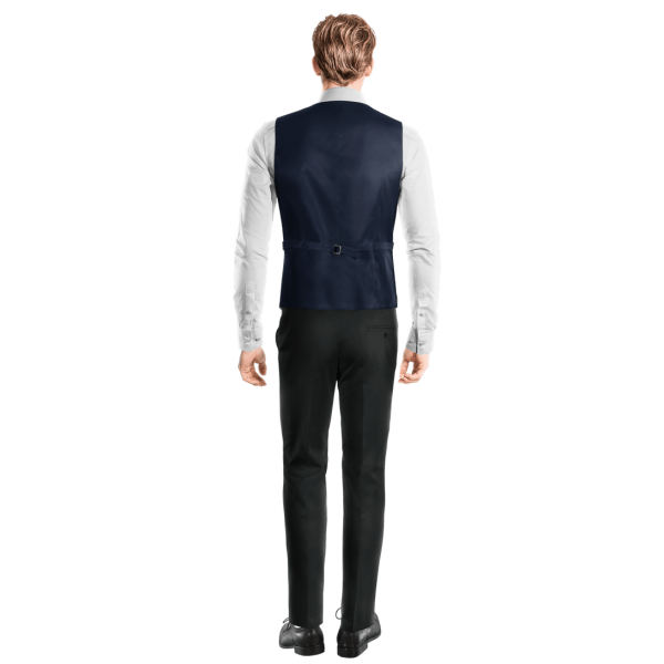 Grey Houndstooth Tweed Vest