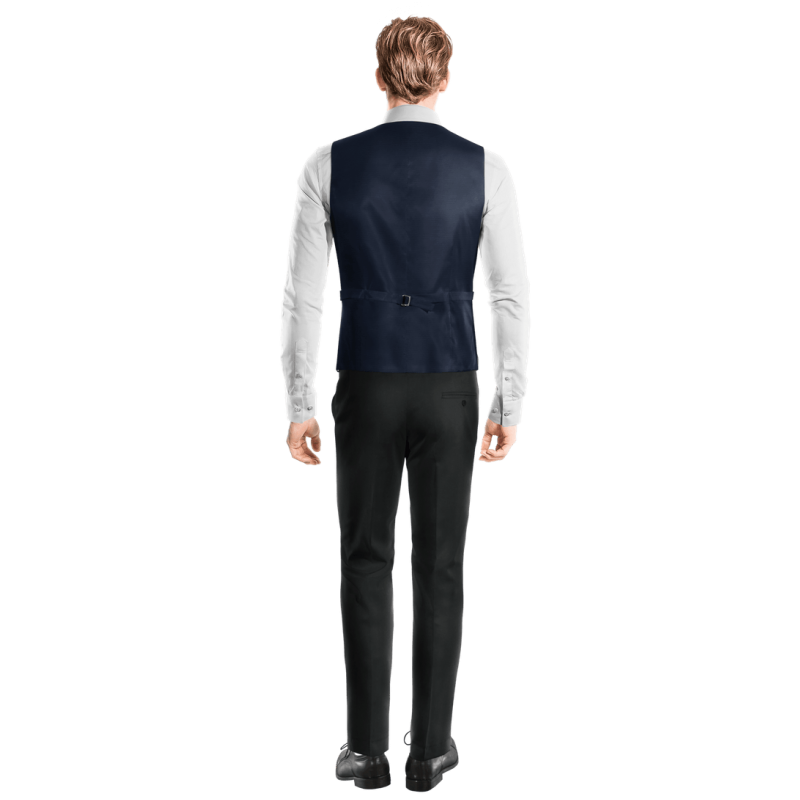 Grey Houndstooth Tweed Vest
