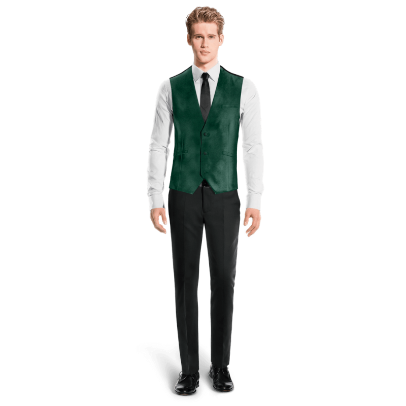 Green Velvet Vest