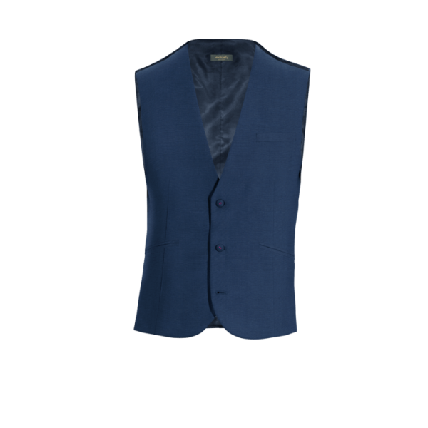 Royal Blue Wool Blends Vest