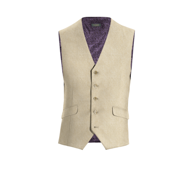 Sand linen Vest